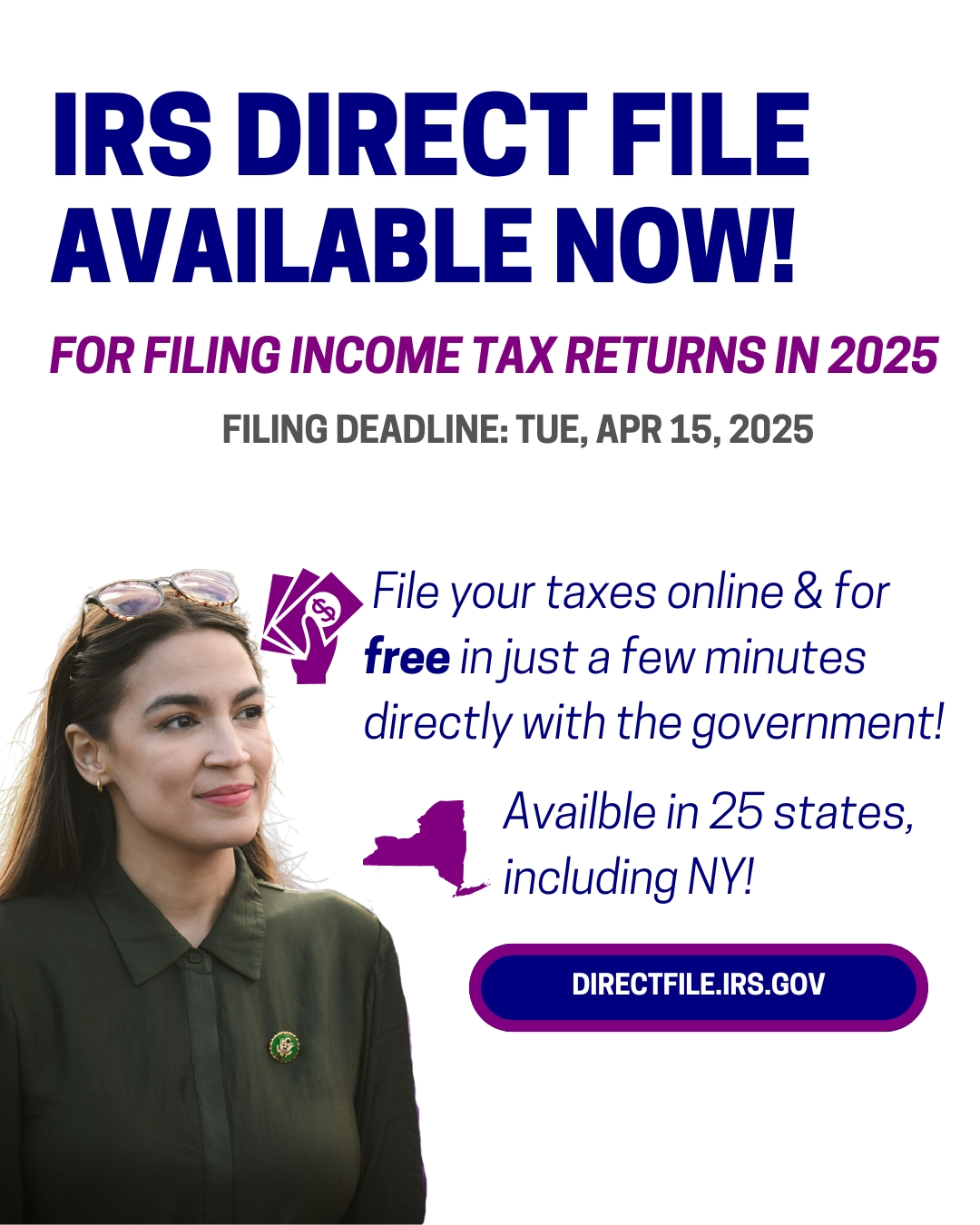 AOC IRS Direct File 2025